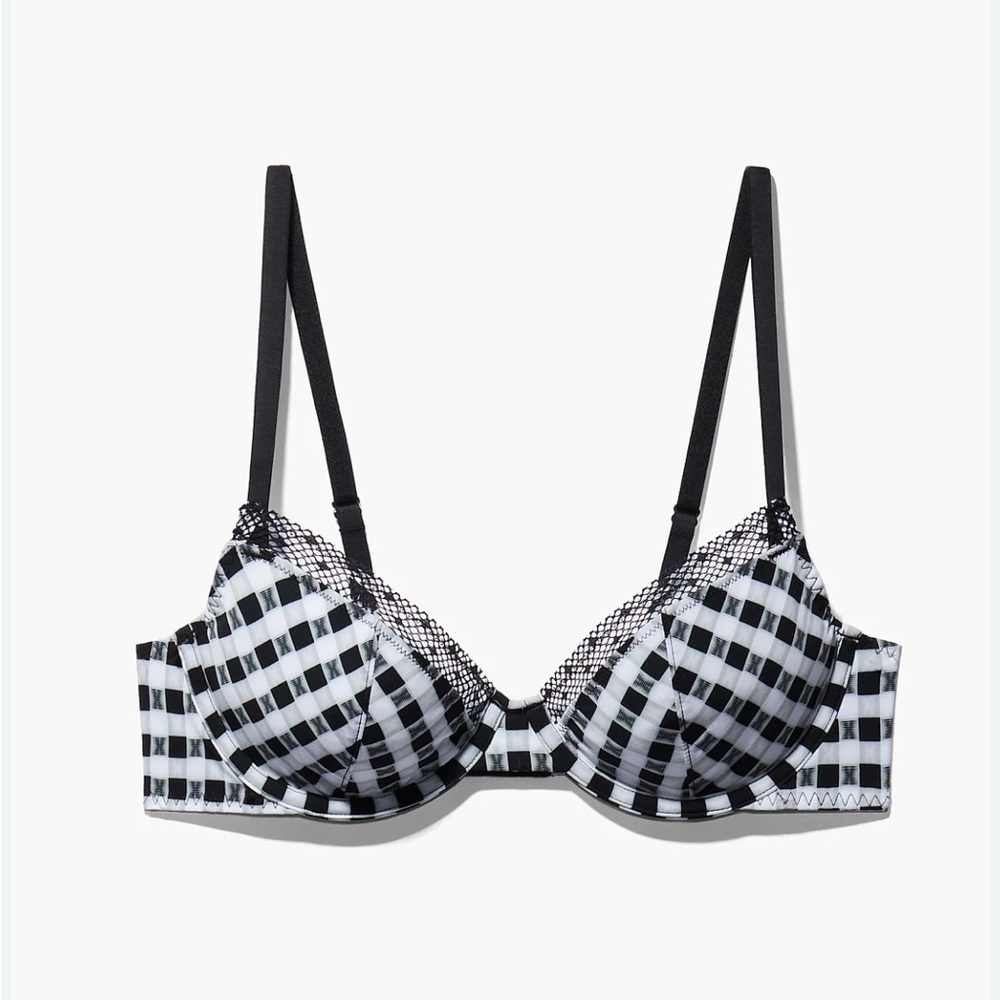 Savage X Fenty Black and White Checkered Bra